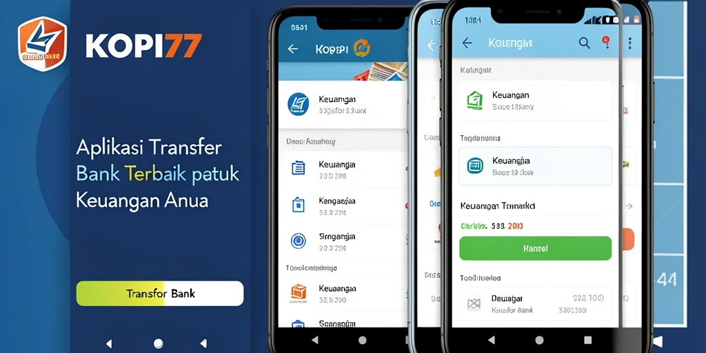 Tampilan antarmuka KOPI77 yang intuitif untuk transfer bank.