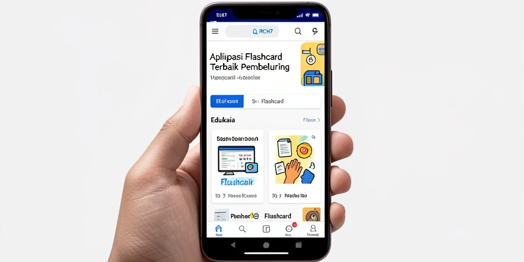 Antarmuka RICH7 yang intuitif dan menarik untuk aplikasi Flashcard.