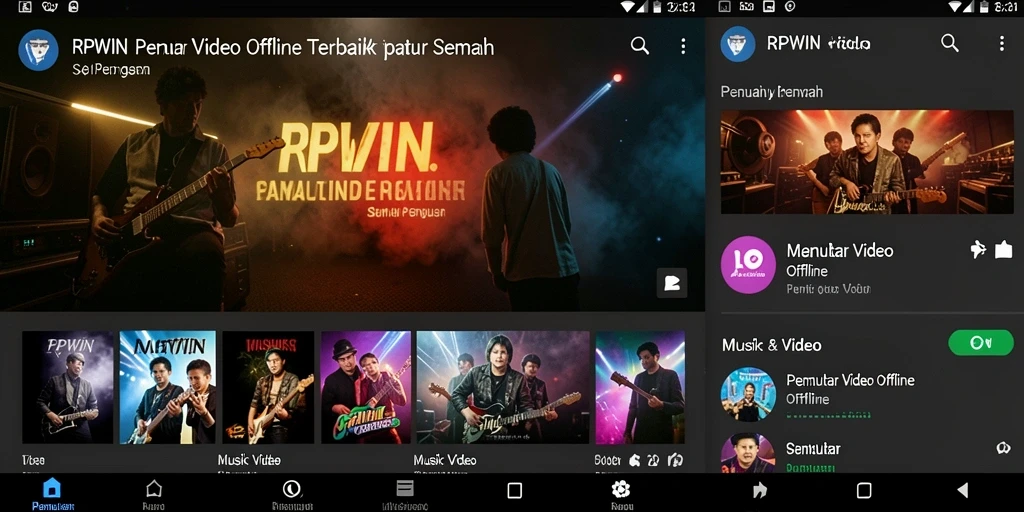 Antarmuka RPWIN yang sederhana dan fungsional untuk Pemutar Video Offline.