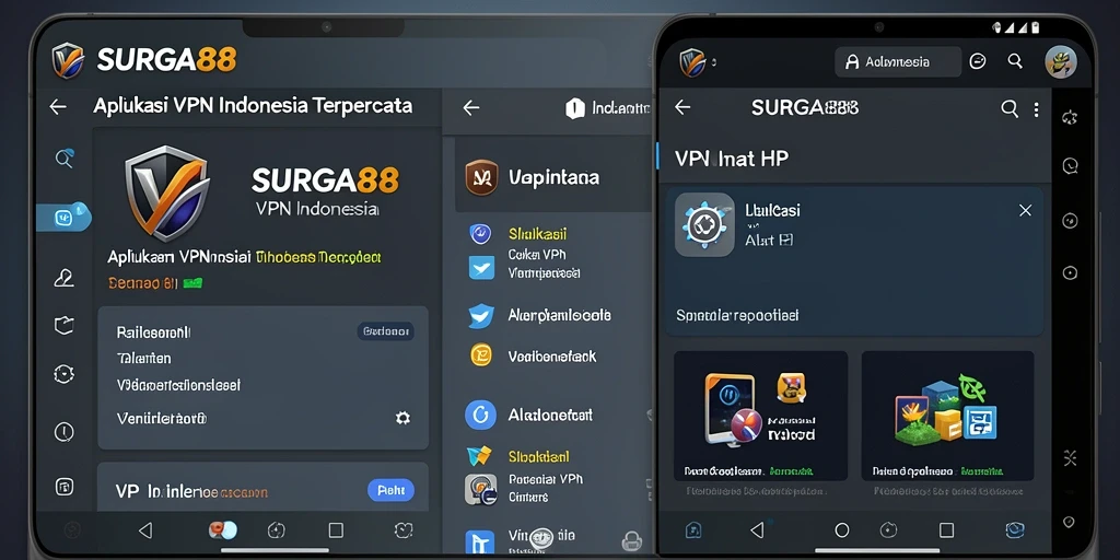 Antarmuka SURGA88 yang sederhana dan fungsional untuk pengguna VPN.