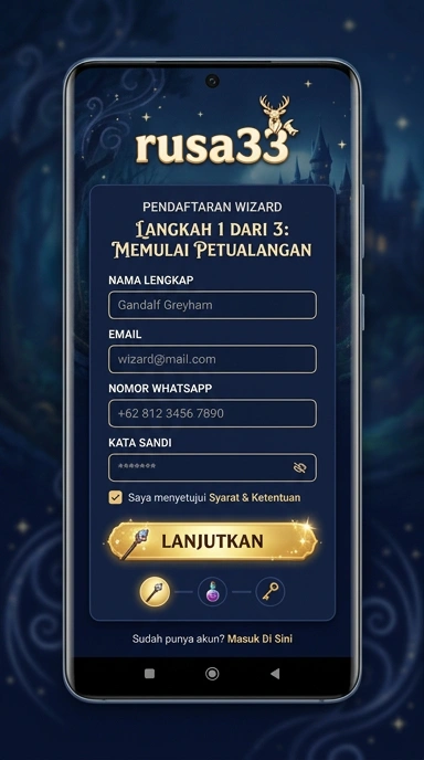 Buat Akun Baru di Aplikasi rusa33